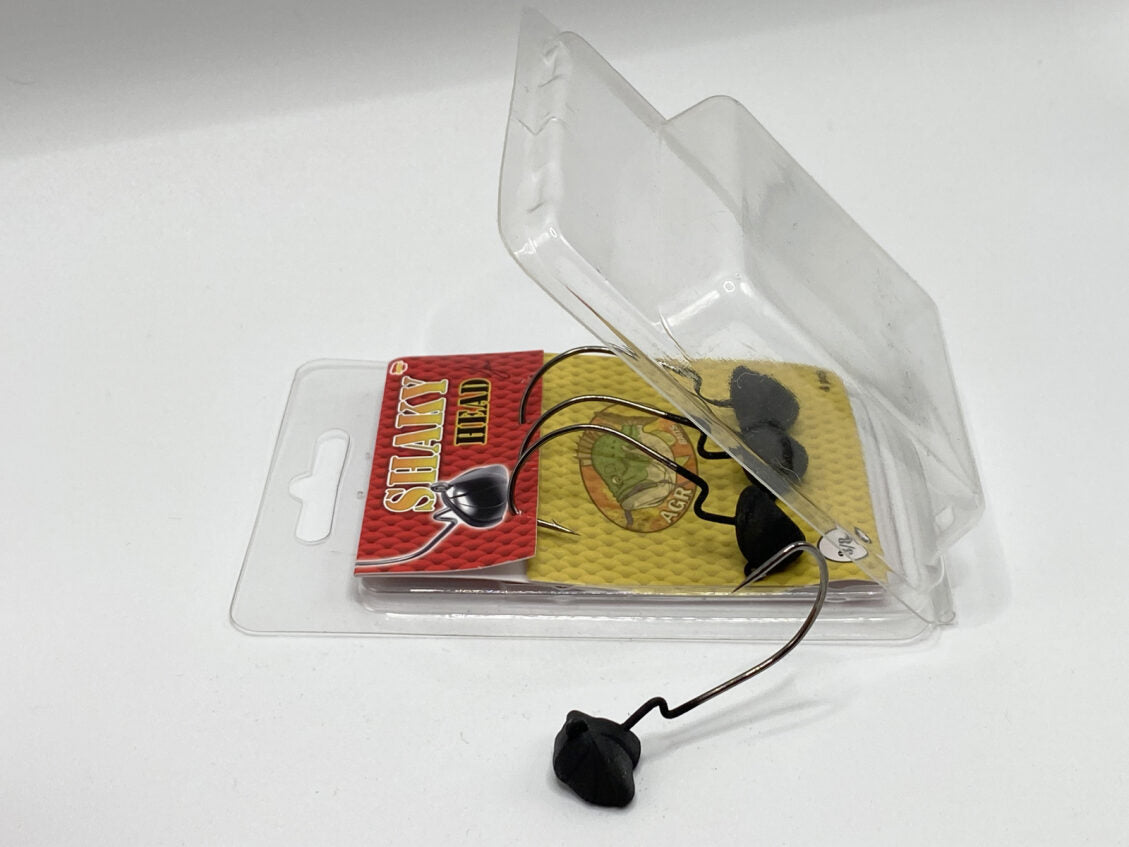 Anzuelos AGR Shaky Head Negro Mate 3/0