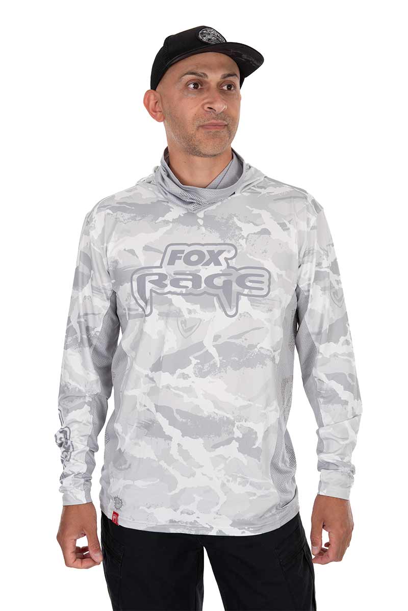 Camiseta técnica con capucha UV Fox Rage Light Camo