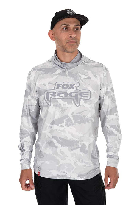 Camiseta técnica con capucha UV Fox Rage Light Camo