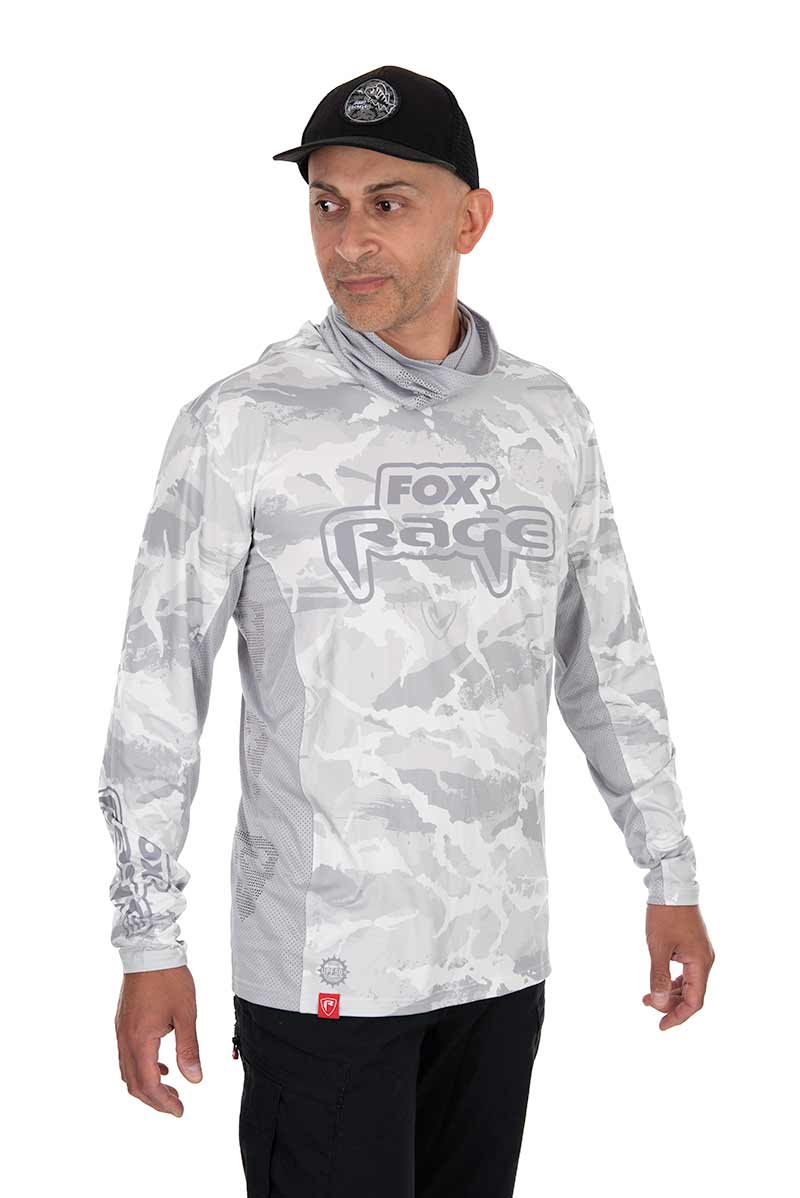 Camiseta técnica con capucha UV Fox Rage Light Camo