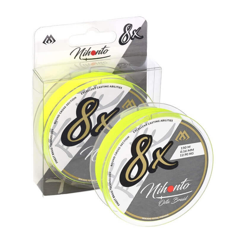Hilo Trenzado Mikado Nihonto 8X Fluo Amarillo 150 m