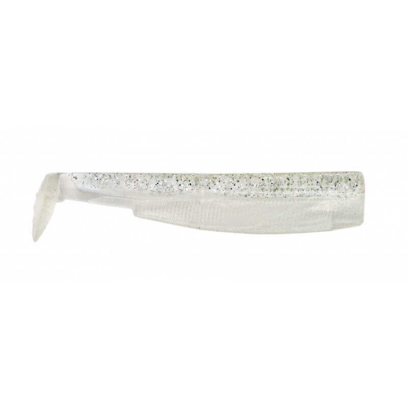Vinilo Black Minnow 160 Glitter White