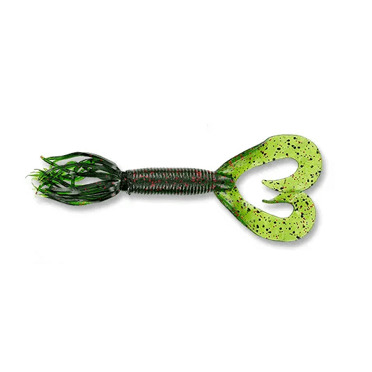 Vinilo Yamamoto Double Tail Hula Grub 5” – 127 mm Watermelon Black Red