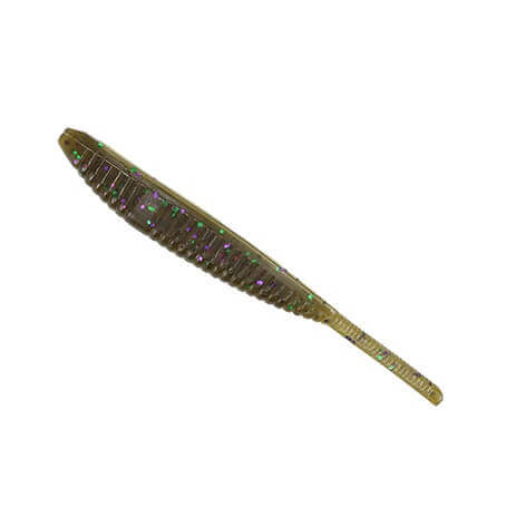 Vinilo Yamamoto Shad Shape Floater 5” – 127 mm Green Pumpkin Large Green Purple Flake