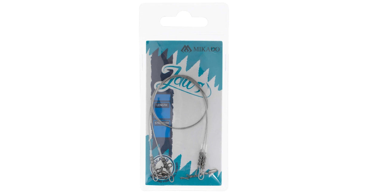 Bajo de línea de acero Mikado Jaws 25 cm/15 kg - Tienda Bass