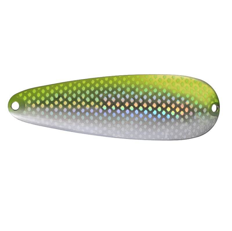 Cucharilla Baitsfishing Ultrasonic Spoon 100mm 28g White Chart - Tienda Bass