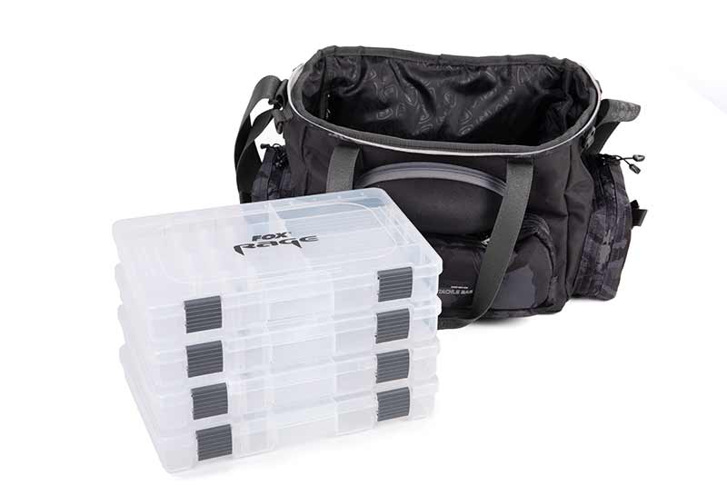 Macuto con cajas Fox Rage Voyager Camo Mediano - Tienda Bass