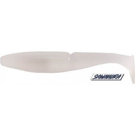 Vinilo Sawamura One Up Shad 7 - 148 mm Glow White 079 - Tienda Bass