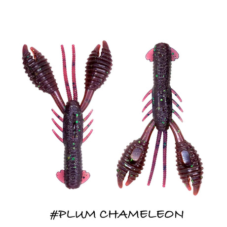 Vinilo Cangrejo Iberican Lures Baby Fighter Krab 76 mm Plum Chameleon
