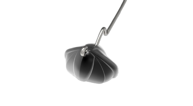 Anzuelos AGR Shaky Head Negro Mate 3/0