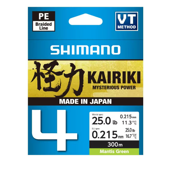 Hilo Trenzado Shimano Kairiki 4 Verde 300 m