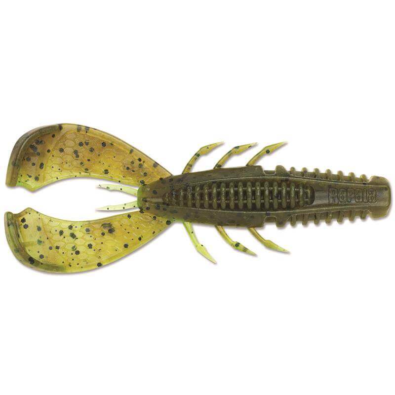 Vinilo Cangrejo Rapala Crushcity Cleanup Craw 3 – 90 mm Green Pumpkin Chartreuse Pepper