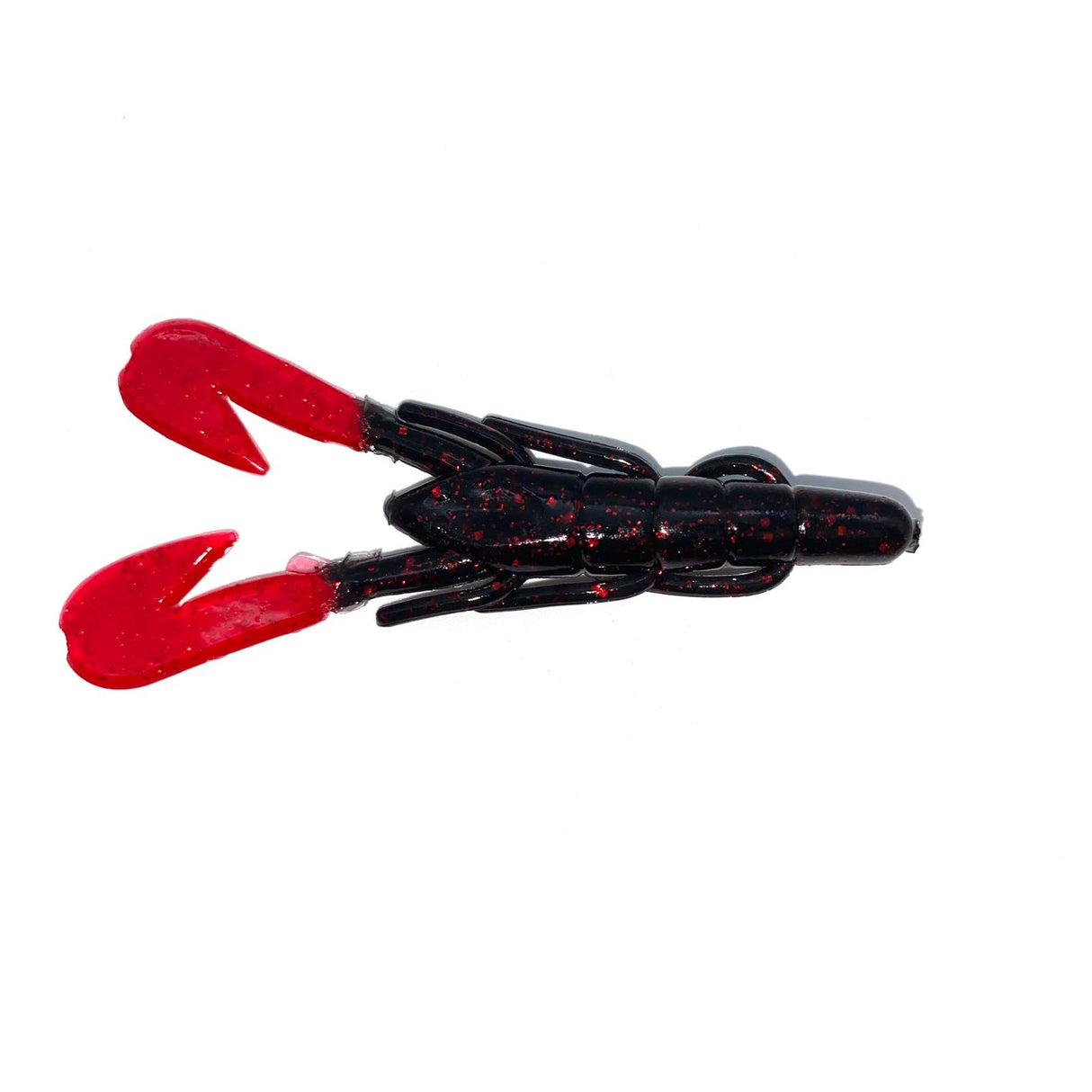 Vinilo Zoom Ultra Vibe Speed Craw 90 mm Black Red Glitter Red