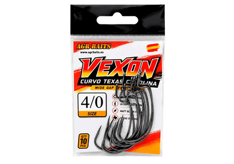 Anzuelos AGR Vexon Curvo Texas Carolina - Tienda Bass