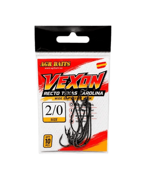 Anzuelos AGR Vexon Recto Texas Carolina - Tienda Bass