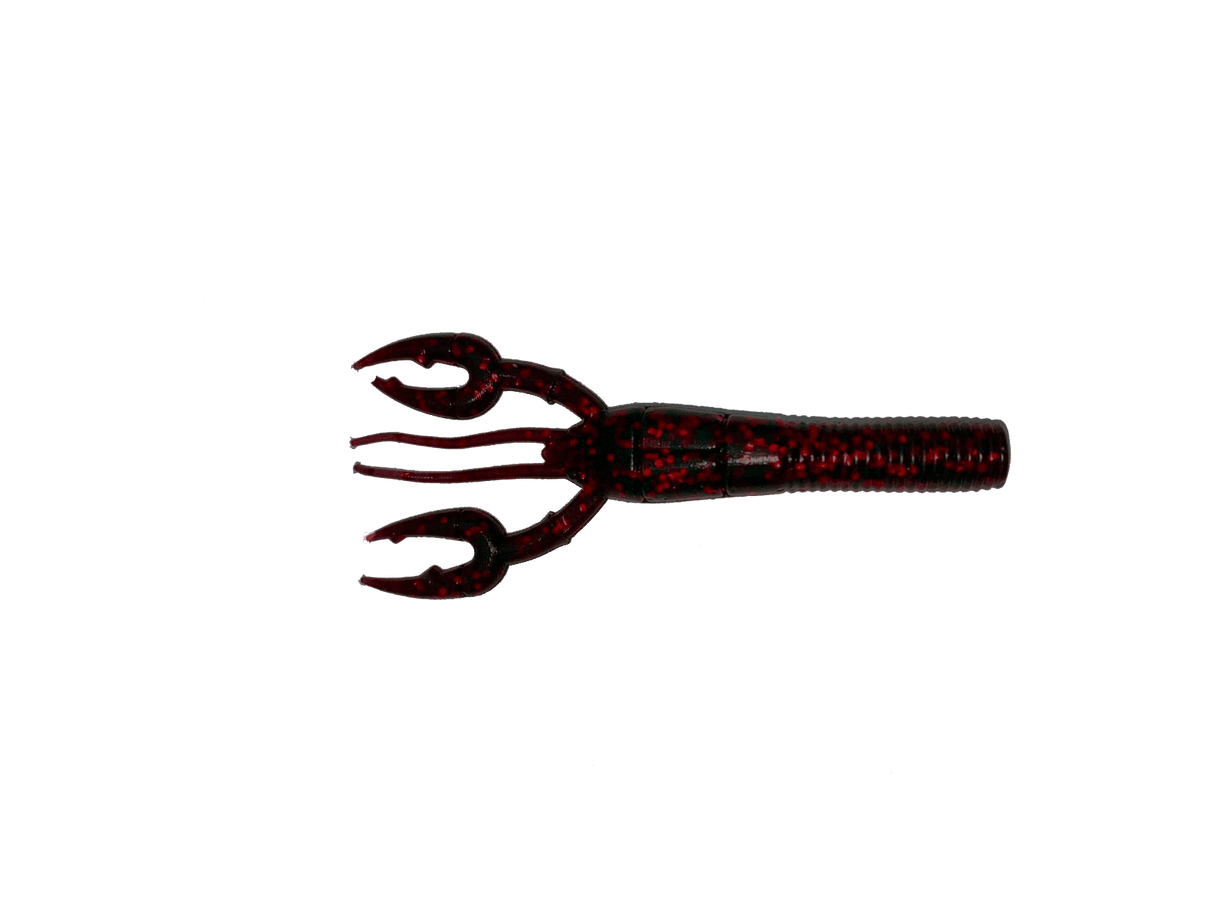 Vinilo Yamamoto Fat Baby Craw Floater 3´75" 95 mm Black Red Flake - Tienda Bass