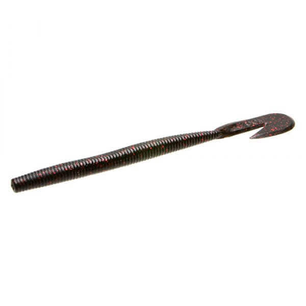 Vinilo Zoom Ultra Vibe Speed Worm 146 mm Black - Red Glitter - Tienda Bass